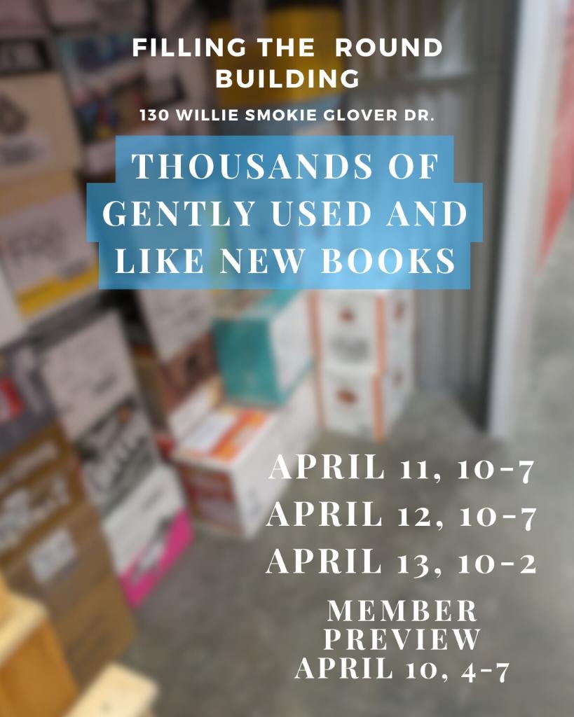 March–April 2025 Newsletter — Page 4: Filling the Round Building — April Book Sale